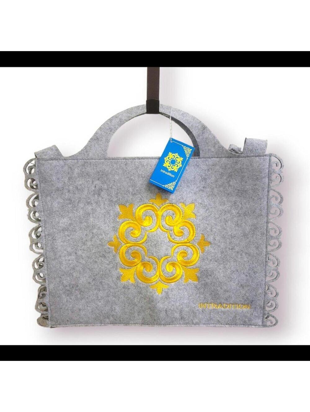 NWT gray felt tote bag
